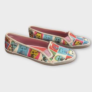 Keds President Barack Obama Slip-on Shoes Warhol Pop Art Sneakers Sz 9.5